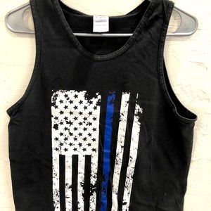 Thin Blue Line flag tank top
